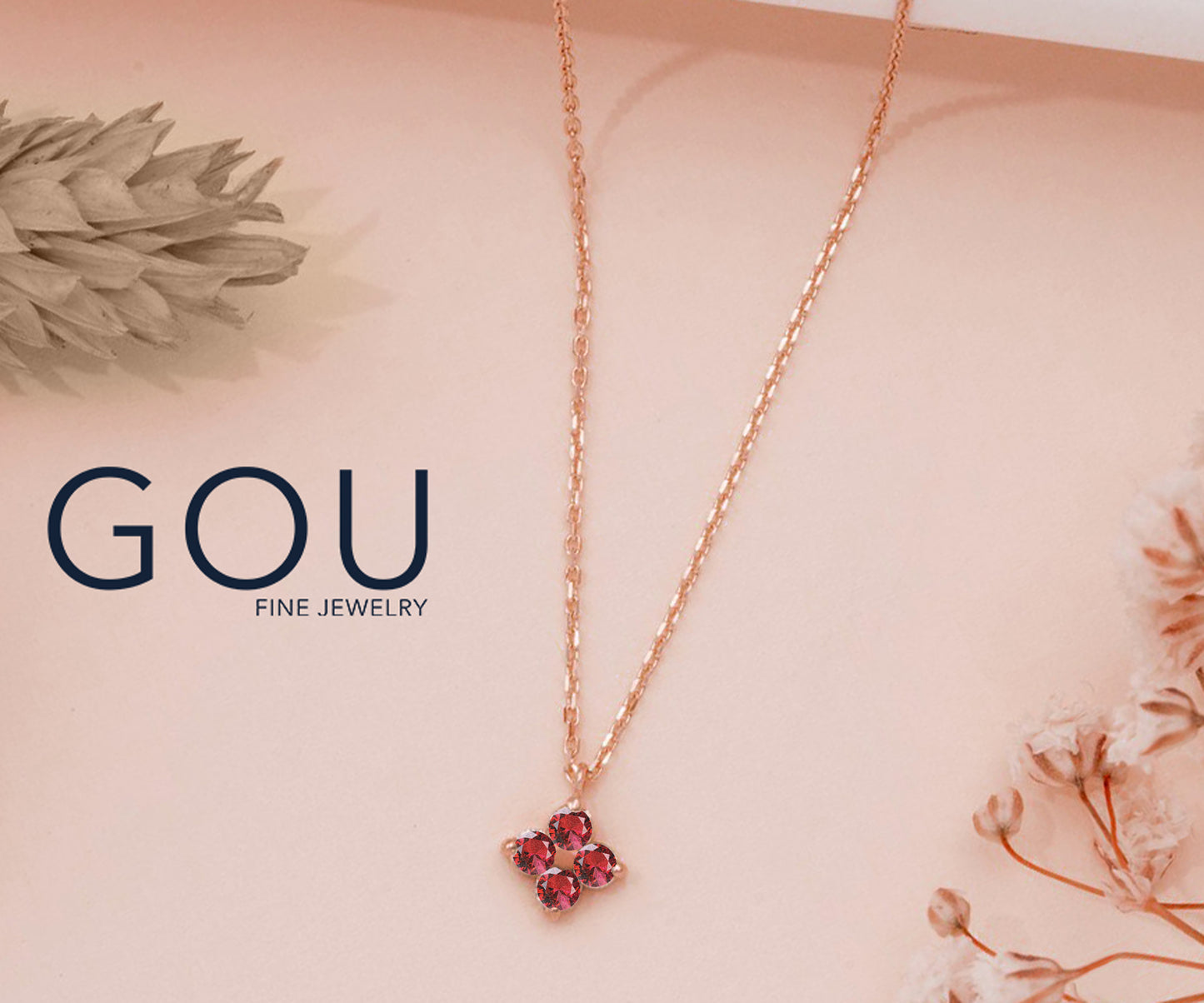 Ruby Solitaire Necklace in 14K Solid Gold,Delicate Necklace,Layering Ruby Necklace,Pendant Necklace,Five Sizes Available