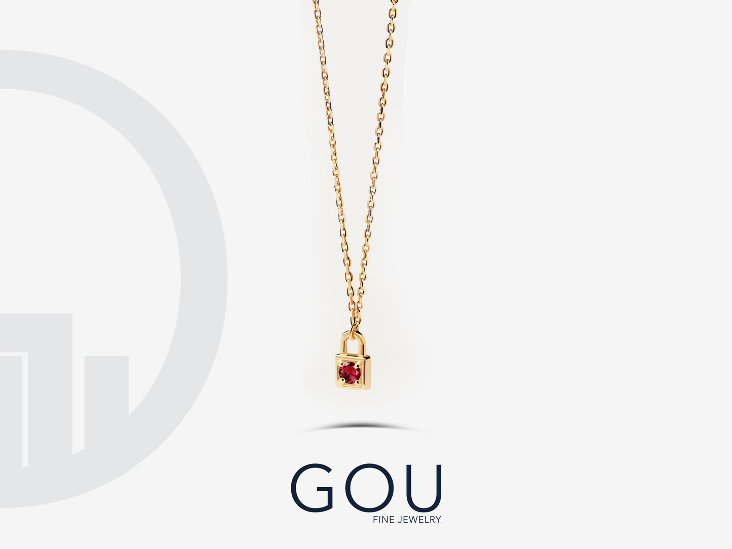 Ruby Solitaire Necklace in 14K Solid Gold,Delicate Necklace,Layering Ruby Necklace,Pendant Necklace,Five Sizes Available