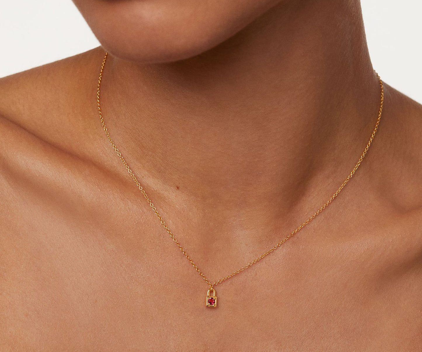 Ruby Solitaire Necklace in 14K Solid Gold,Delicate Necklace,Layering Ruby Necklace,Pendant Necklace,Five Sizes Available