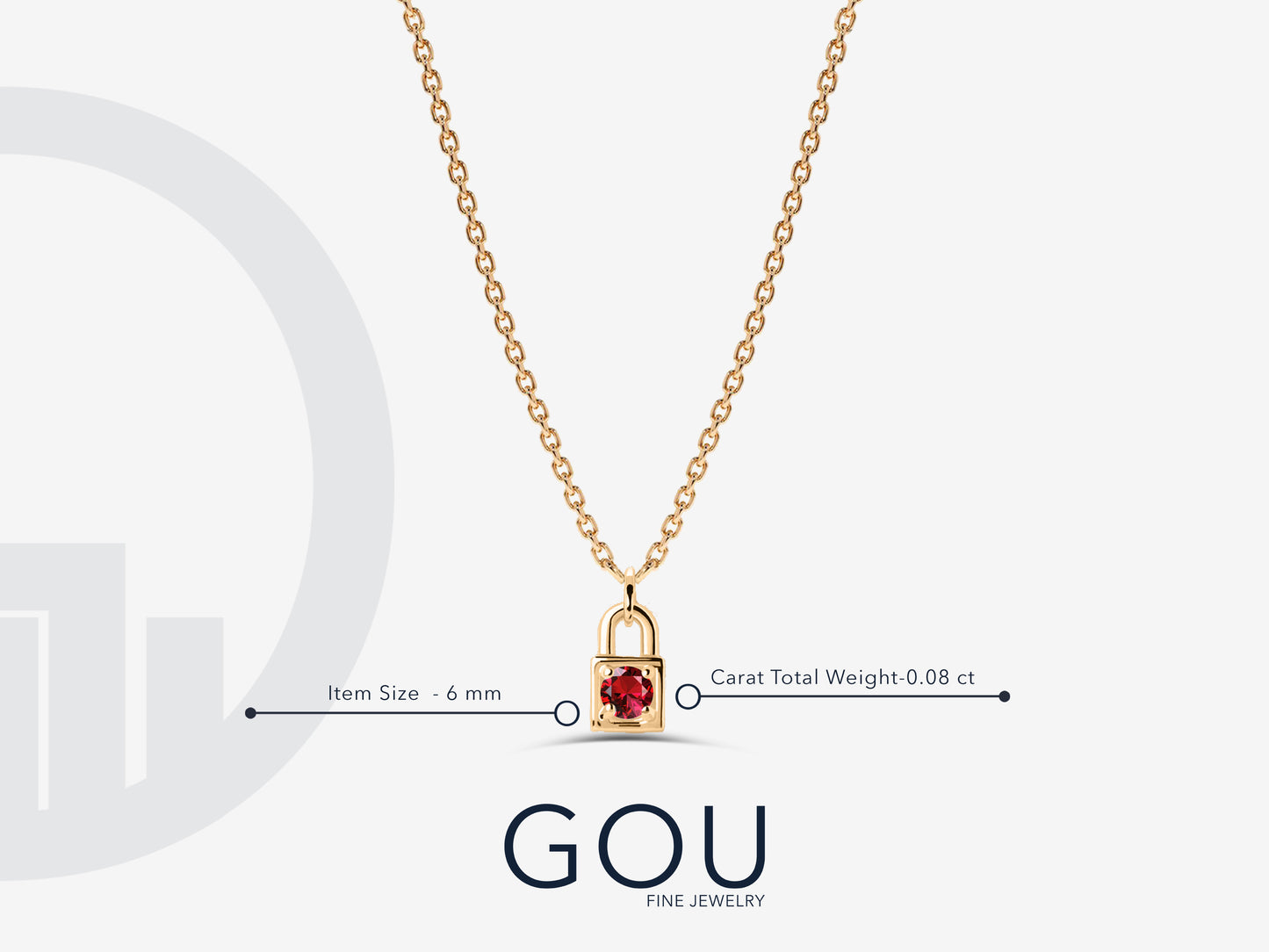 Ruby Solitaire Necklace in 14K Solid Gold,Delicate Necklace,Layering Ruby Necklace,Pendant Necklace,Five Sizes Available