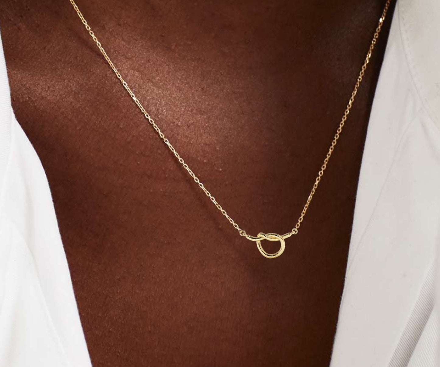 Solitaire Necklace in 14K Solid Gold,Delicate Necklace,Layering,Pendant Necklace